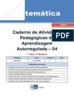 Caderno de Atividades - Matemática - 1 Série Do Ensino Médio - 4º Bimestre PDF