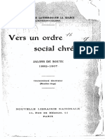 François-René La Tour Du Pin - Vers Un Ordre Social Chrétien Jalons de Route, 1882-1907 (1917)