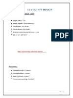 1.1 Column Design: Step 1: Calculation of Load