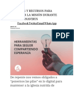 20 Ideas y Recursos para Cumplir La Misión Durante El Coronavirus