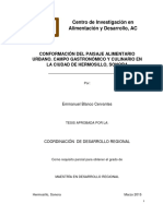 Conformación Del Paisaje Alimentario Urbano. Campo Gastronómico y Culinario en La Ciudad de Hermosillo, Sonora