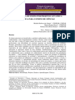 Metodologia de Ensino Por Projetos: Levando A Prática para O Ensino de Ciências