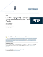 Quechua Language Shift, Maintenance, and Revitalization in The Andes - The Case For Language Planning