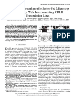 A Frequency-Reconfigurable Series-Fed Microstrip Patch Array With Interconnecting CRLH Transmission Lines