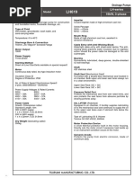 Specifications LH-series 19kW, 3-Phase: Model