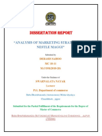 Dissertation Report: "Analysis of Marketing Strategies of Nestle Maggi"