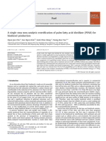 A Single Step Non-Catalytic Esterification of Palm Fatty Acid Distillate (PFAD) For