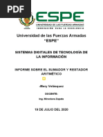 Informe Sumador y Restador 1