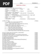 Synthetic Fibers & Plastic Science Test