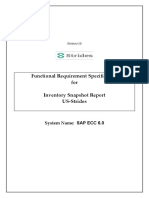 Functional Requirement Specification For Inventory Snapshot Report US-Strides