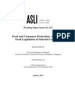 Food and Consumer Protection: A Study On Food Legislation of Selected Countries
