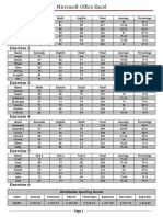 Microsoft Office Excel: Exercise 1