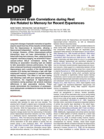 Article: Enhanced Brain Correlations During Rest Are Related To Memory For Recent Experiences