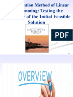 Testing The Optimality of The Initial Feasible Solution: Transportation Method of Linear Programming