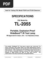 Specifications: Portable, Explosion-Proof Wideband™ Ir Test Lamp