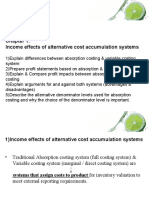 Income Effects of Alternative Cost Accumulation Systems