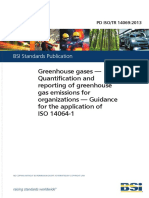 Greenhouse Gases - Quantification and Reporting of Greenhouse Gas Emissions For Organizations - Guidance For The Application of ISO 14064-1