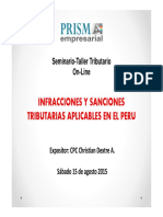 Infracciones y Sanciones Tributarias Aplicables en El Perú