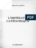 NANCY, Jean-Luc. L Impératif Catégorique PDF