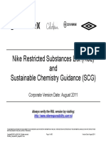 Nike Restricted Substances List (RSL) and Sustainable Chemistry Guidance (SCG)