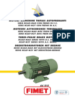 FIMET - AC BRAKE MOTORS Serie M2AO-MAO - I-E-F-D (Đ NG Cơ Máy 6PV Có Phanh T Type MAO 132M4, 7,5KW, N 1440 RPM)