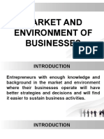 Market and Environment of Businesses