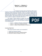 Quarter 1 - Module 1:: Disaster and Disaster Risk