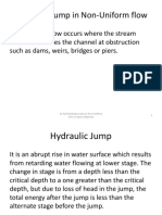 Week 3 - Hydraulic Jump in Non-Uniform Flow