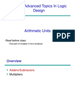 EEE 270 Advanced Topics in Logic Design: Read Before Class