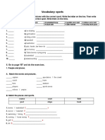 Vocabulary: Sports: II. Go To Page 157 and Do The Exercises