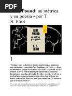 Ezra Pound. Su Métrica y Su Poesía. Eliot