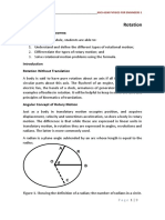 Rotation: Course Learning Outcomes