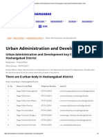 Urban Administration and Development - District Hoshangabad, Government of Madhya Pradesh - India