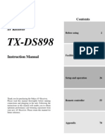 TX-DS898: Instruction Manual