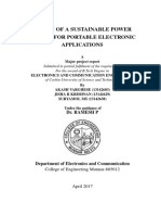 Design of A Sustainable Power Source For Portable Electronic Applications