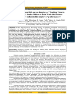 Employees' Personal Life Versus Employees' Working Time in Nigeria's Tier 1 Banks: Which of These Work-Life Balance Issues Is More Influential in Employees' Performance?