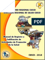 Manual de Registro y Codificacion de Promocion de La Salud 2018 - Ok