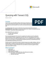 Querying With Transact-SQL: Getti NG Started