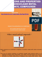 Preparations and Properties of Mononuclear Metal Carbonyl Compounds