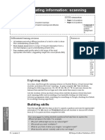 Locating Information: Scanning: Exploring Skills