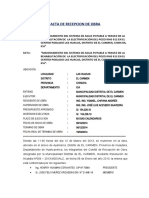 Acta de Recepcion de Obra - Las Huacas