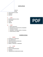 Temas de Geologia e Hidrologia