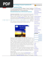 Knee Point Voltage of Current Transformer PS Class