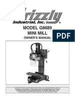 MODEL G8689 Mini Mill: Owner'S Manual