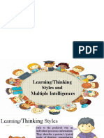 MODULE 5: Learning/Thinking Styles and Multiple Intelligences