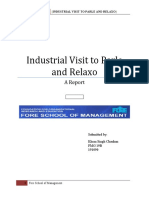 Industrial Visit To Parle and Relaxo: A Report