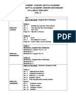 Aditya Academy Syllabus-II 2020