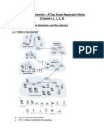 Computer Networks - A Top Down Approach: Notes (Chapters 1, 2, 3, 9)