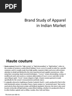 Session 12, 13 Brand Study of Apparel in Indian Market