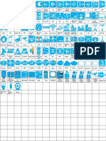 Access Network Flattened Icons (PPT, Blue)